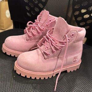 Pink timberland boots
